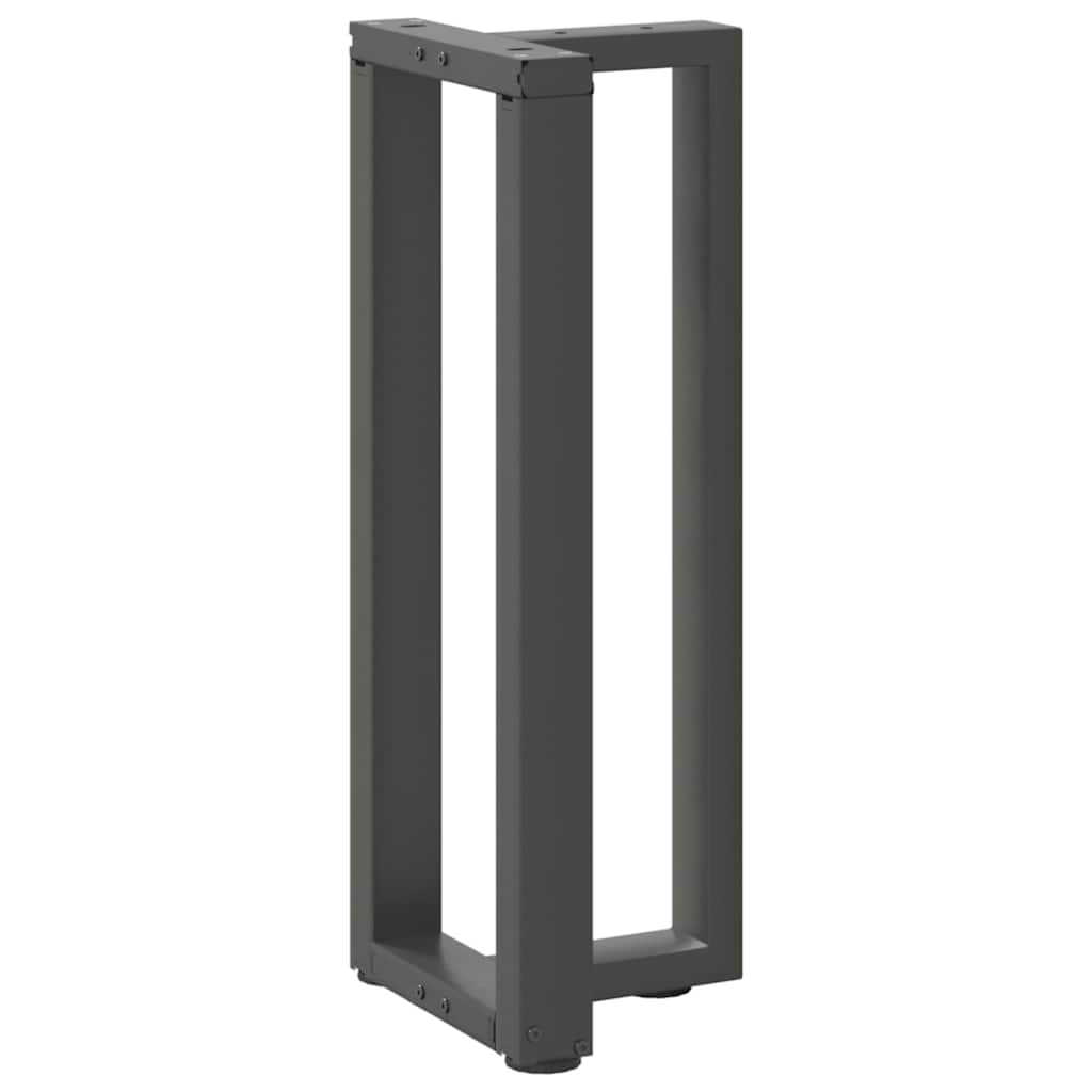 konsolbordben T-formet 2 stk. antracit 25x28x(72-73) cm stål