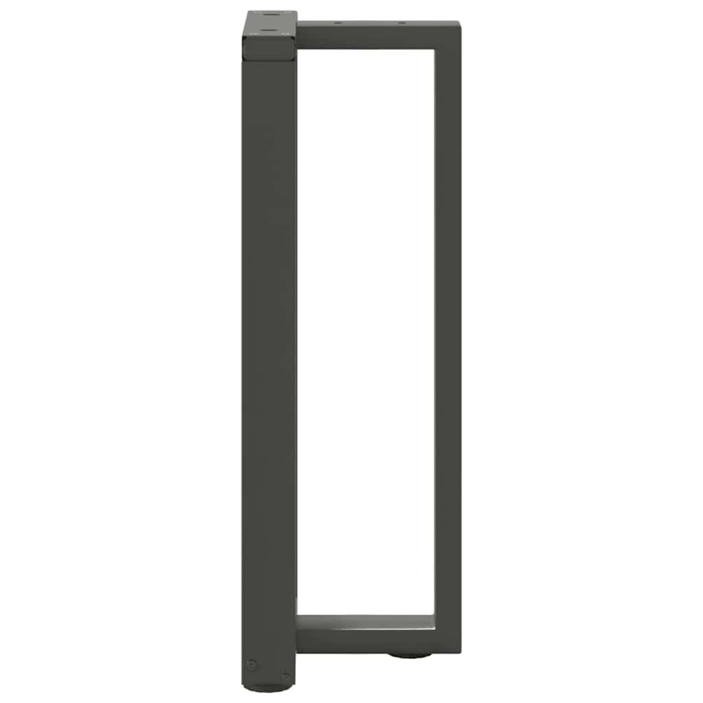 konsolbordben T-formet 2 stk. antracit 25x28x(72-73) cm stål