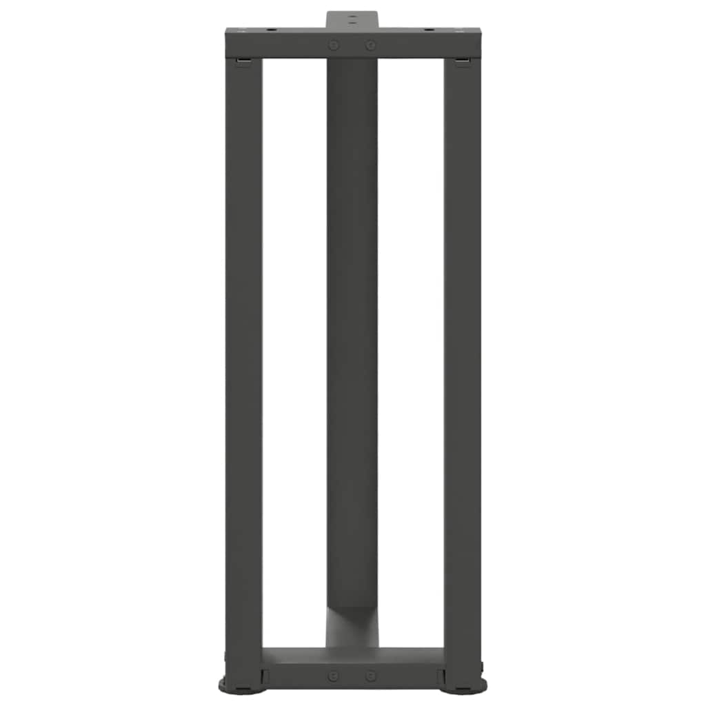 konsolbordben T-formet 2 stk. antracit 25x28x(72-73) cm stål