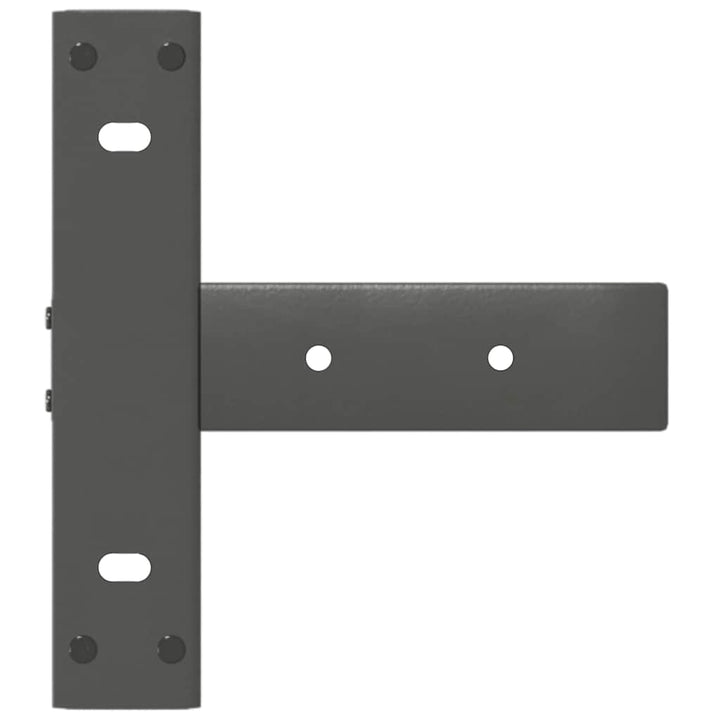 konsolbordben T-formet 2 stk. antracit 25x28x(72-73) cm stål
