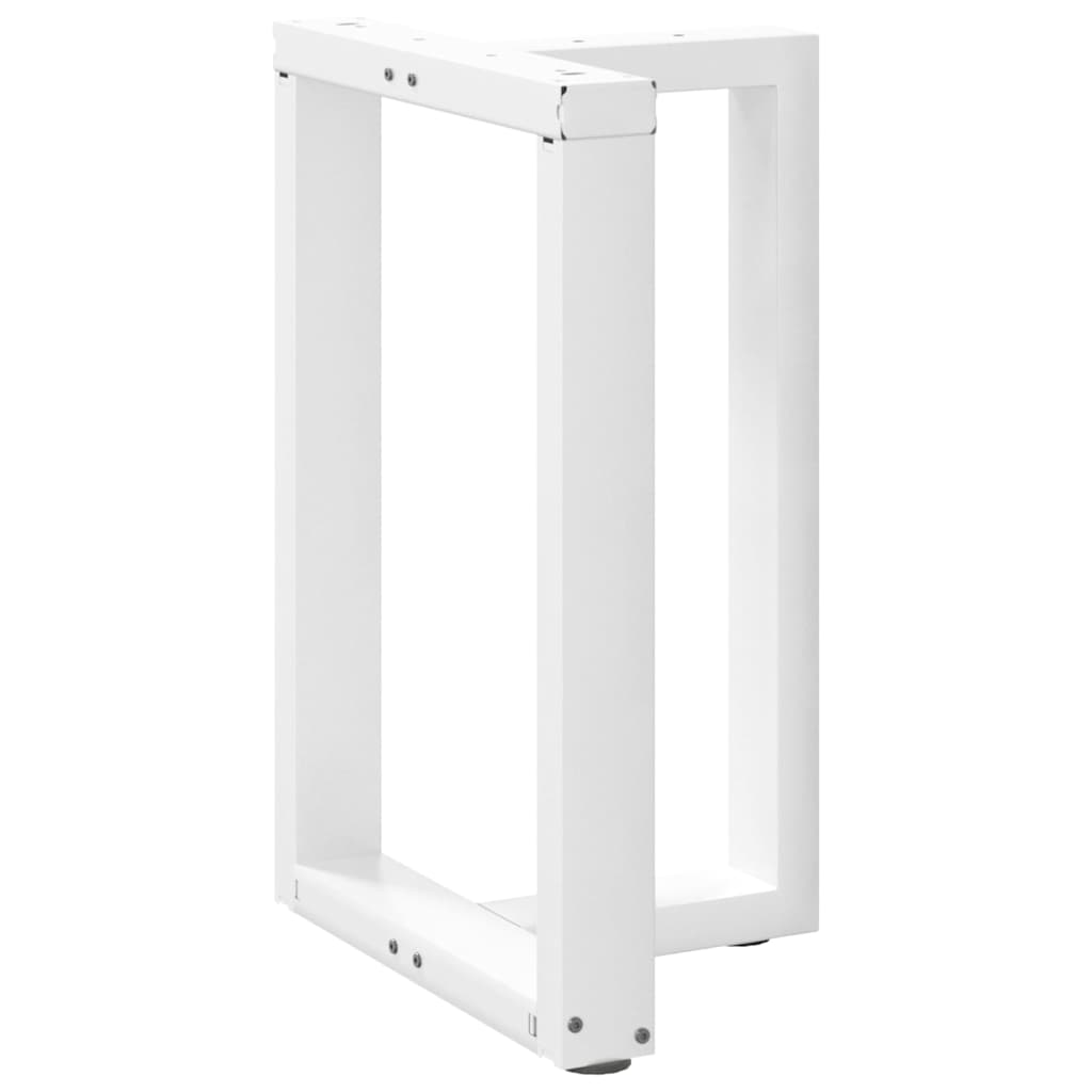 spisebordsben T-formet 2 stk. hvid 50x35x(72-73) cm stål