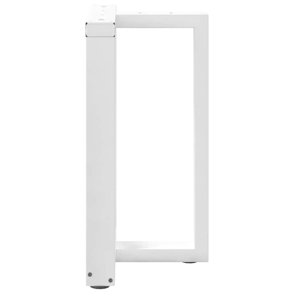 spisebordsben T-formet 2 stk. hvid 50x35x(72-73) cm stål