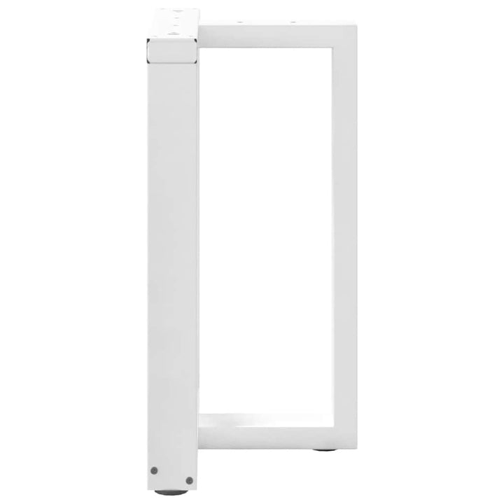 spisebordsben T-formet 2 stk. hvid 50x35x(72-73) cm stål