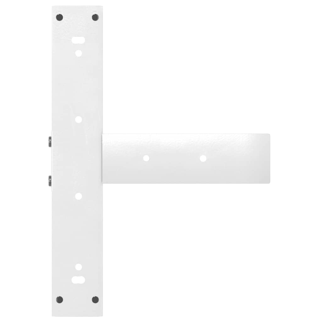 spisebordsben T-formet 2 stk. hvid 50x35x(72-73) cm stål
