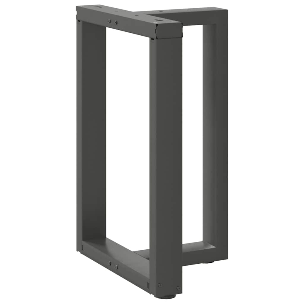 spisebordsben T-formet 2 stk. antracit 50x35x(72-73) cm stål