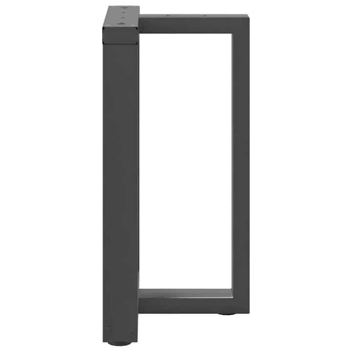 spisebordsben T-formet 2 stk. antracit 50x35x(72-73) cm stål