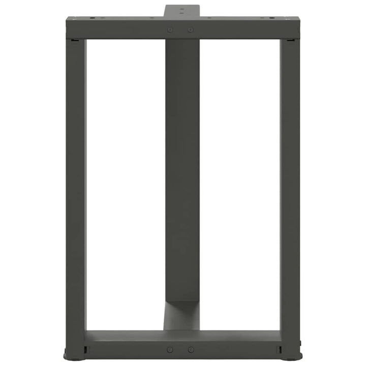 spisebordsben T-formet 2 stk. antracit 50x35x(72-73) cm stål