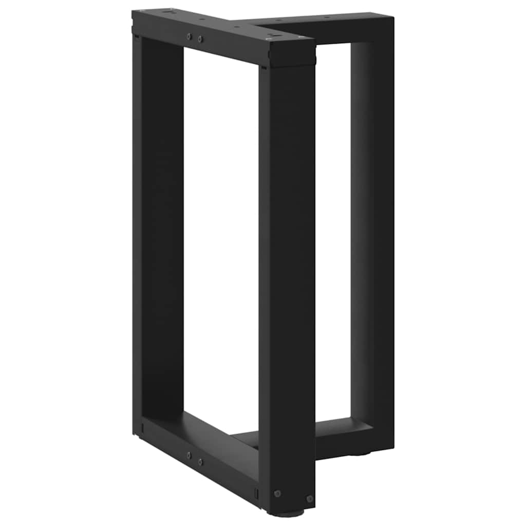 spisebordsben T-formet 2 stk. sort 60x35x(72-73) cm stål