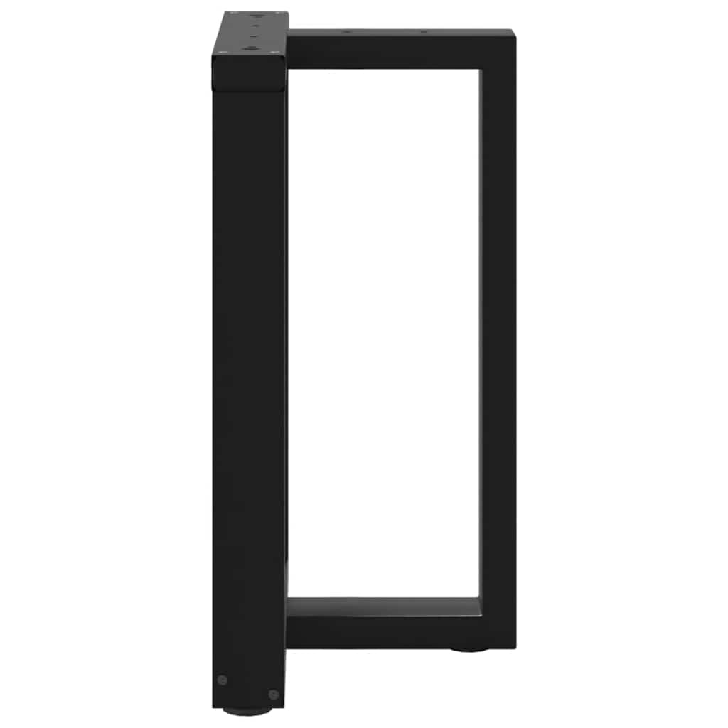 spisebordsben T-formet 2 stk. sort 60x35x(72-73) cm stål