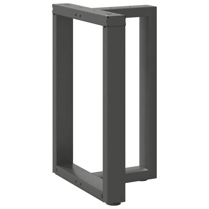 spisebordsben T-formet 2 stk. antracit 60x35x(72-73) cm stål