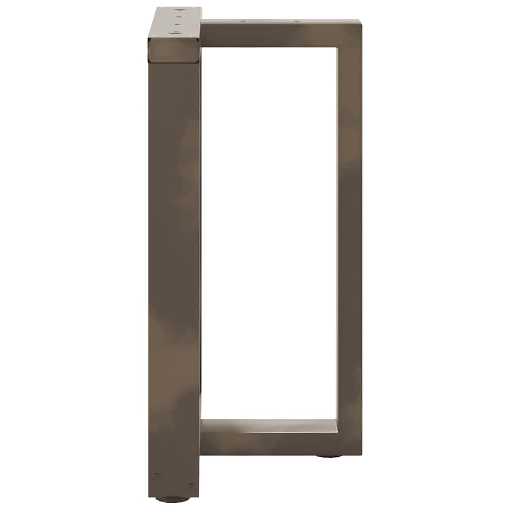 spisebordsben T-formet 2 stk. sort 60x35x(72-73) cm stål
