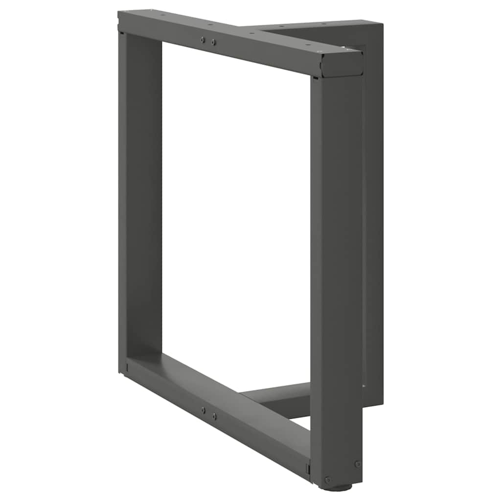 spisebordsben T-formet 2 stk. antracit 70x35x(72-73) cm stål