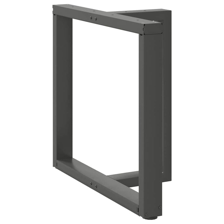 spisebordsben T-formet 2 stk. antracit 70x35x(72-73) cm stål