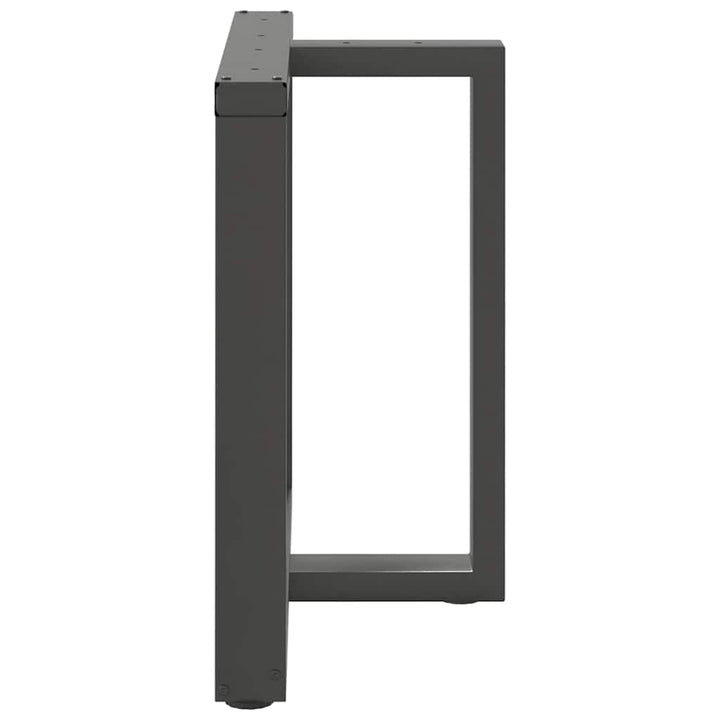 spisebordsben T-formet 2 stk. antracit 70x35x(72-73) cm stål