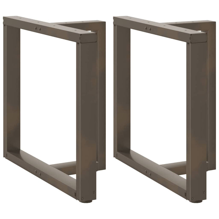 spisebordsben T-formet 2 stk. sort 70x35x(72-73) cm stål