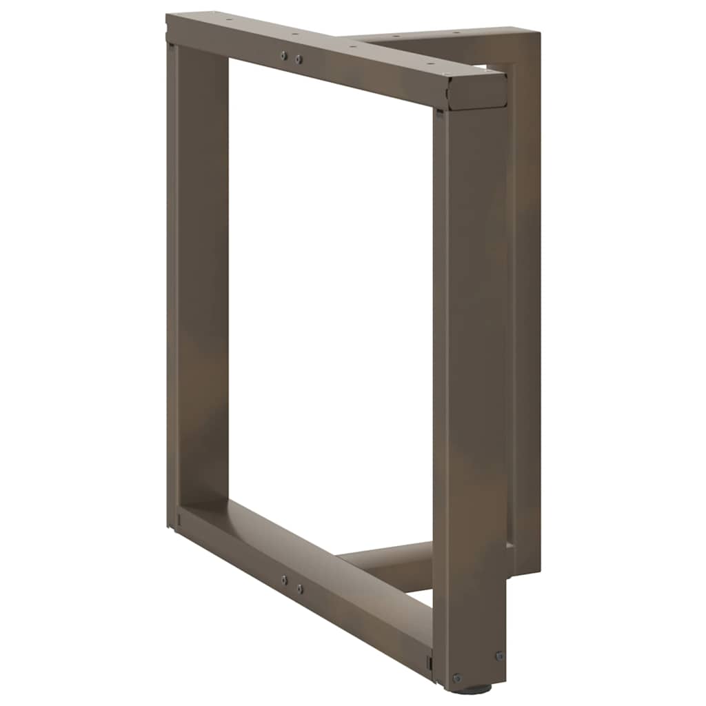 spisebordsben T-formet 2 stk. sort 70x35x(72-73) cm stål