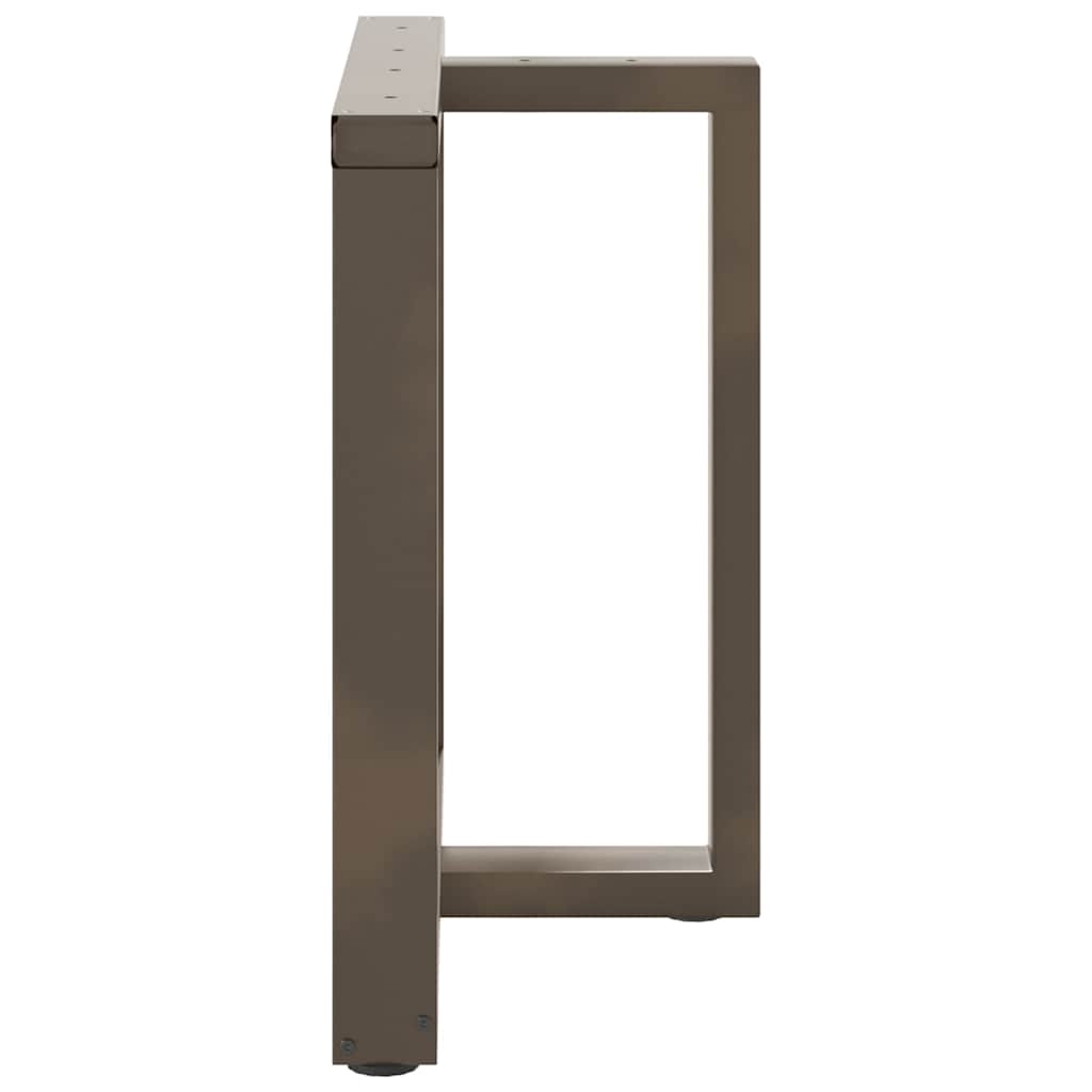 spisebordsben T-formet 2 stk. sort 70x35x(72-73) cm stål