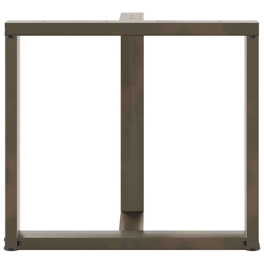 spisebordsben T-formet 2 stk. sort 70x35x(72-73) cm stål