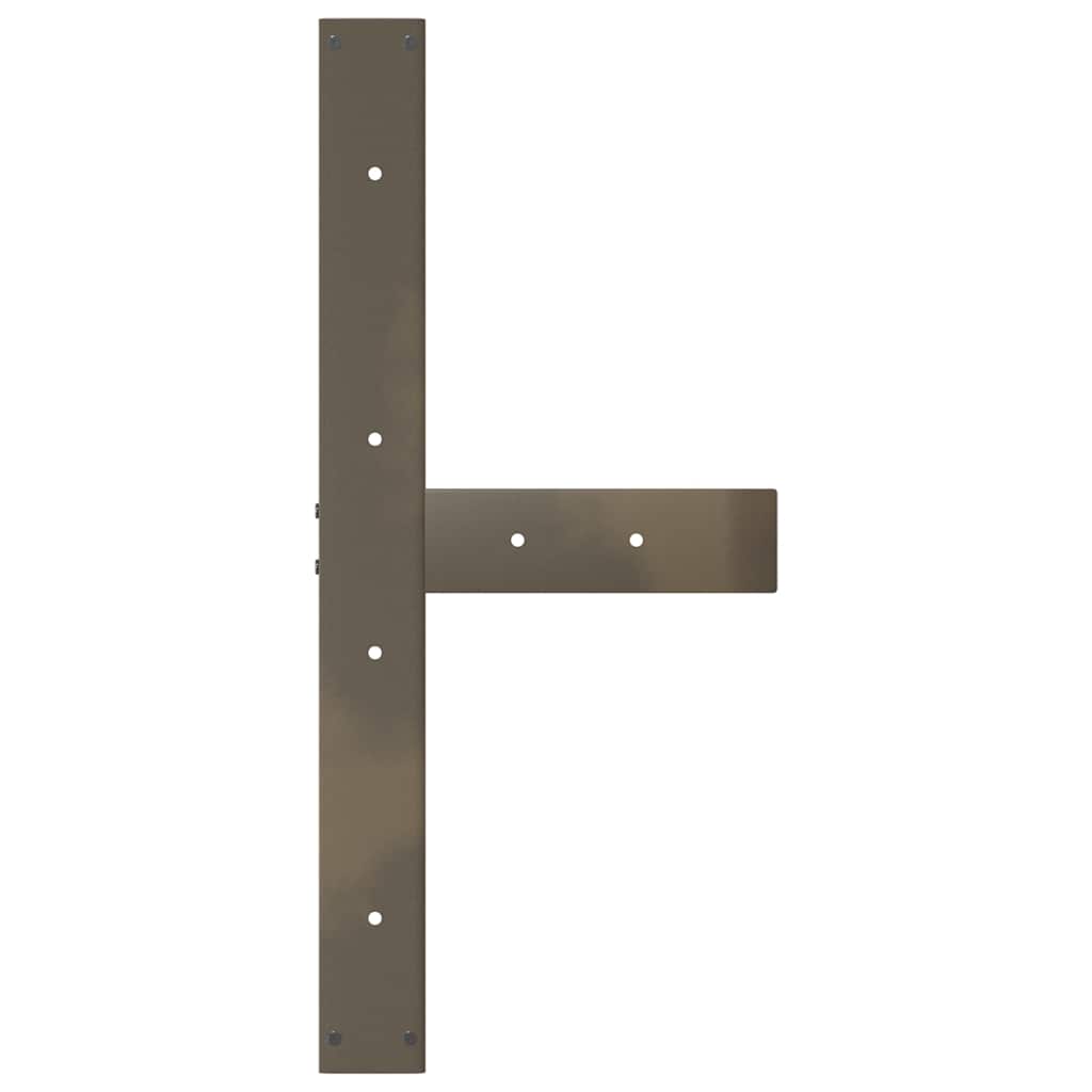 spisebordsben T-formet 2 stk. sort 70x35x(72-73) cm stål