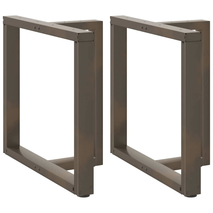 spisebordsben T-formet 2 stk. sort 80x35x(72-73) cm stål