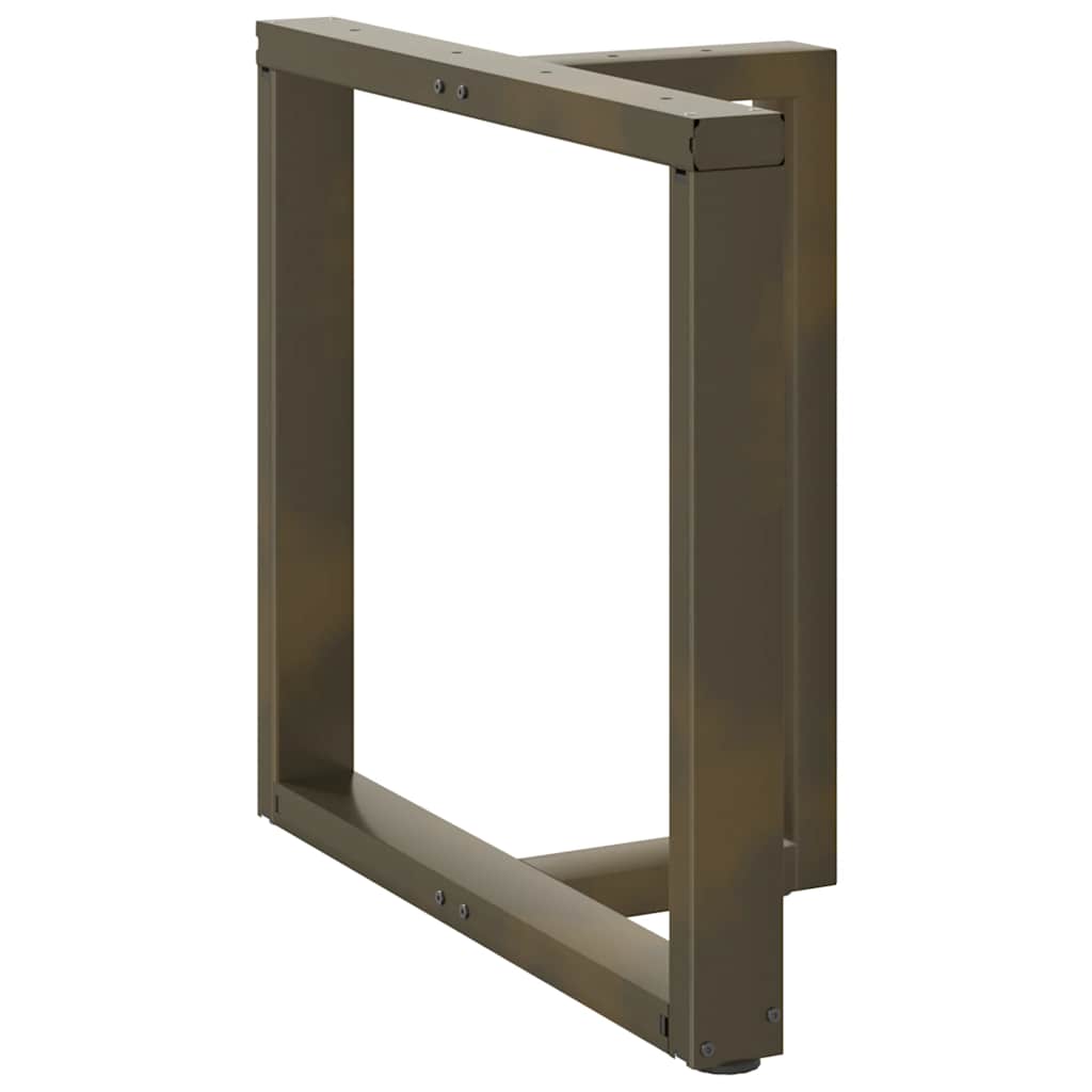 spisebordsben T-formet 2 stk. sort 80x35x(72-73) cm stål