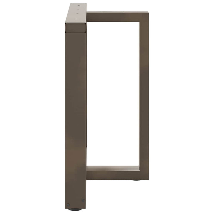 spisebordsben T-formet 2 stk. sort 80x35x(72-73) cm stål