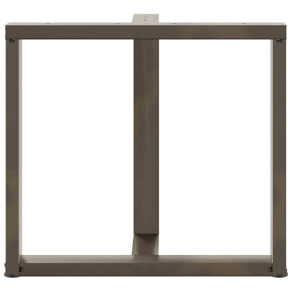 spisebordsben T-formet 2 stk. sort 80x35x(72-73) cm stål