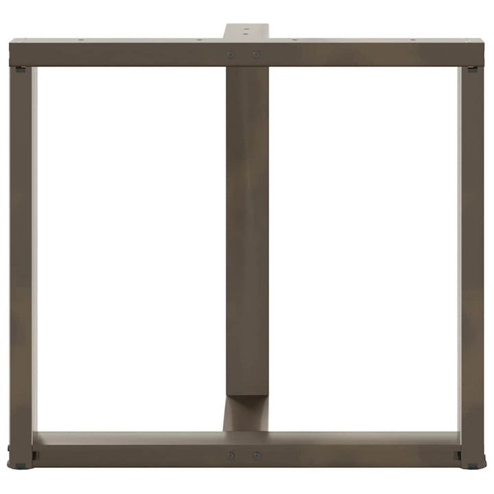 spisebordsben T-formet 2 stk. sort 80x35x(72-73) cm stål