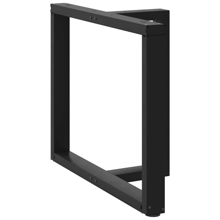 spisebordsben T-formet 2 stk. sort 90x35x(72-73) cm stål