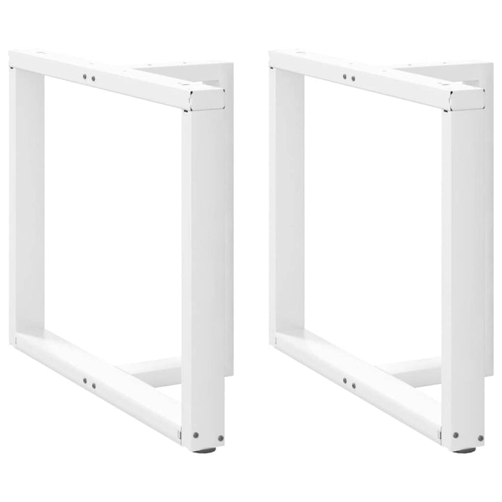 spisebordsben T-formet 2 stk. hvid 90x35x(72-73) cm stål
