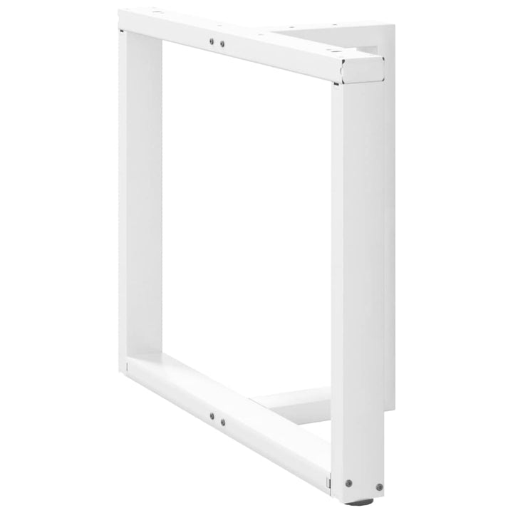 spisebordsben T-formet 2 stk. hvid 90x35x(72-73) cm stål