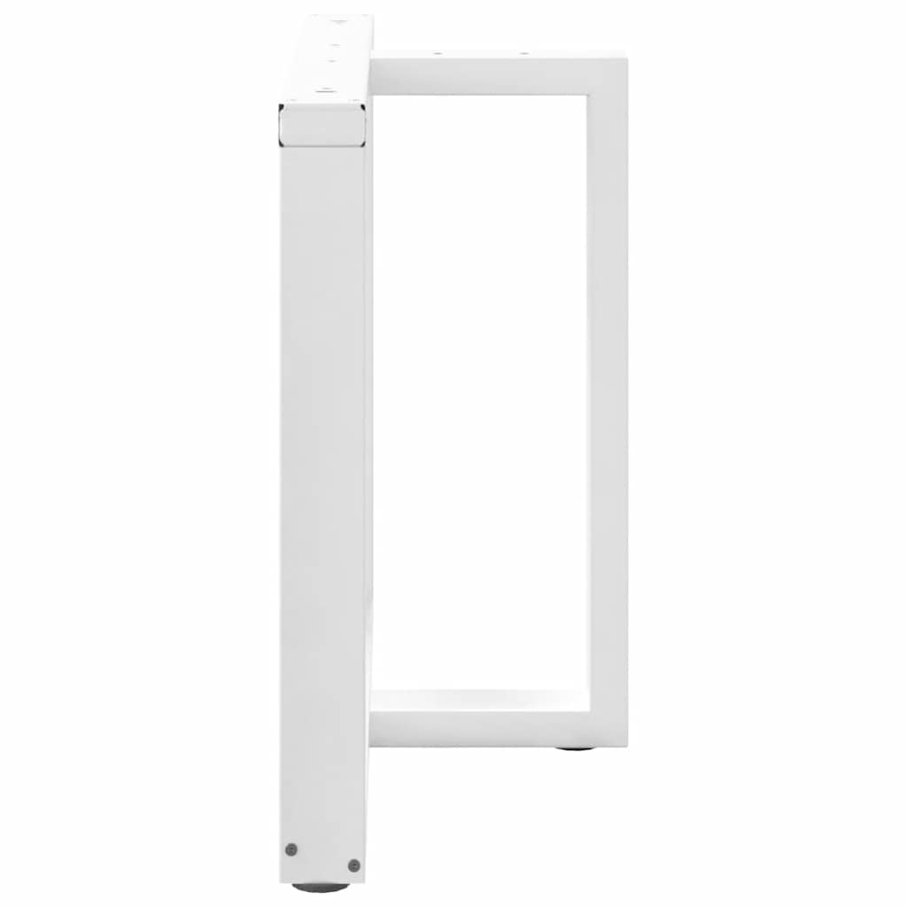 spisebordsben T-formet 2 stk. hvid 90x35x(72-73) cm stål