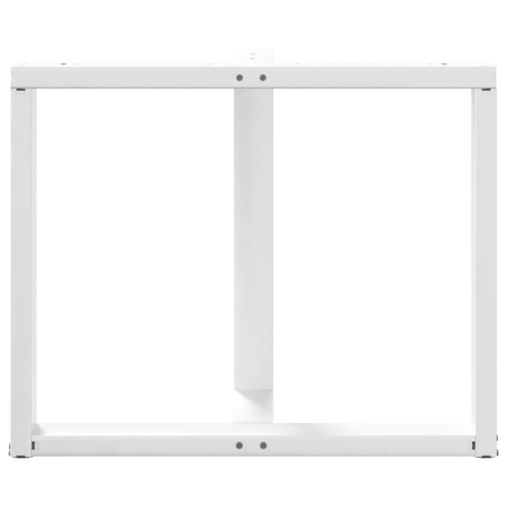 spisebordsben T-formet 2 stk. hvid 90x35x(72-73) cm stål