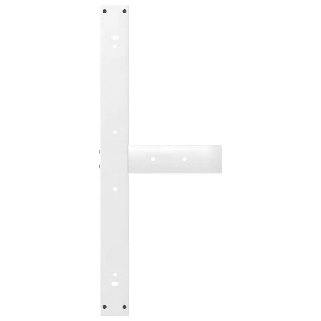 spisebordsben T-formet 2 stk. hvid 90x35x(72-73) cm stål
