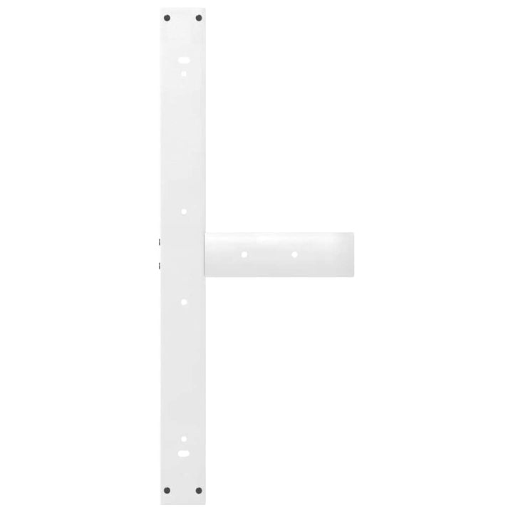 spisebordsben T-formet 2 stk. hvid 90x35x(72-73) cm stål