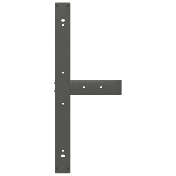 spisebordsben T-formet 2 stk. antracit 90x35x(72-73) cm stål