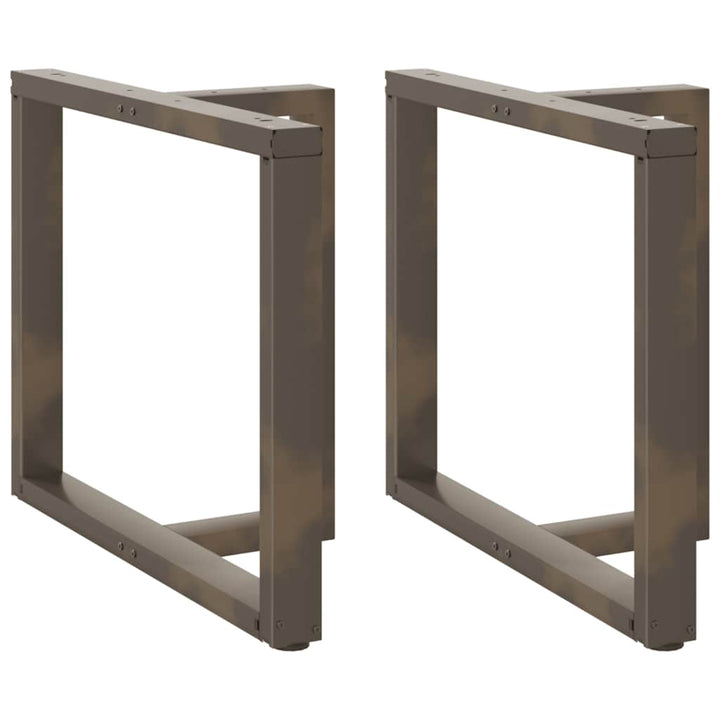 spisebordsben T-formet 2 stk. sort 90x35x(72-73) cm stål