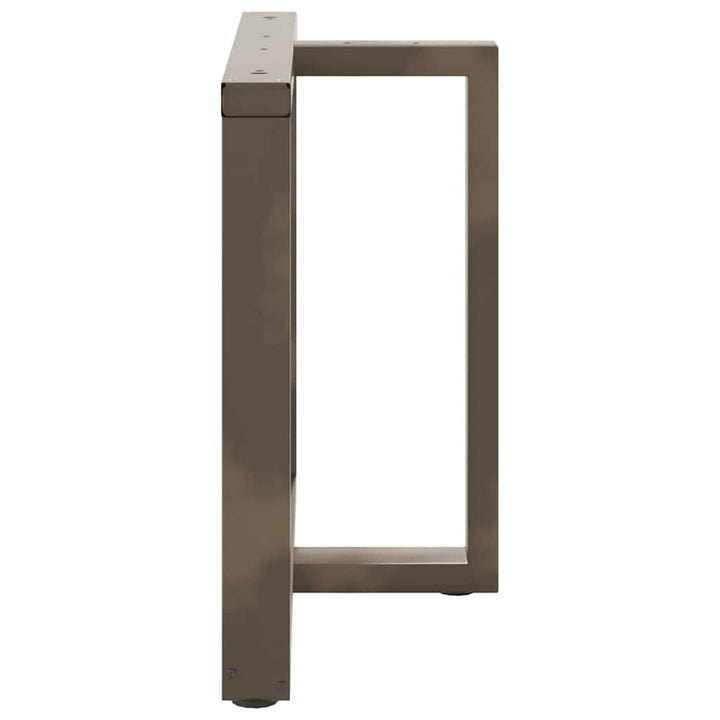 spisebordsben T-formet 2 stk. sort 90x35x(72-73) cm stål