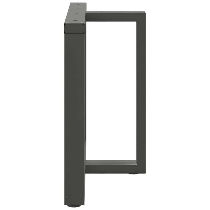 spisebordsben T-formet 2 stk. antracit 100x35x(72-73) cm stål