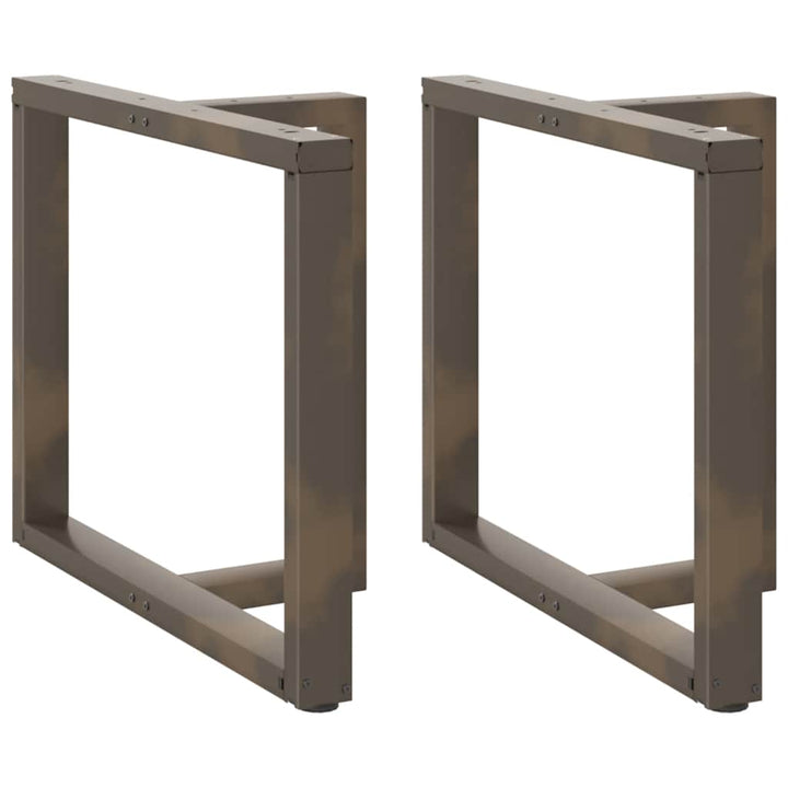 spisebordsben T-formet 2 stk. sort 100x35x(72-73) cm stål