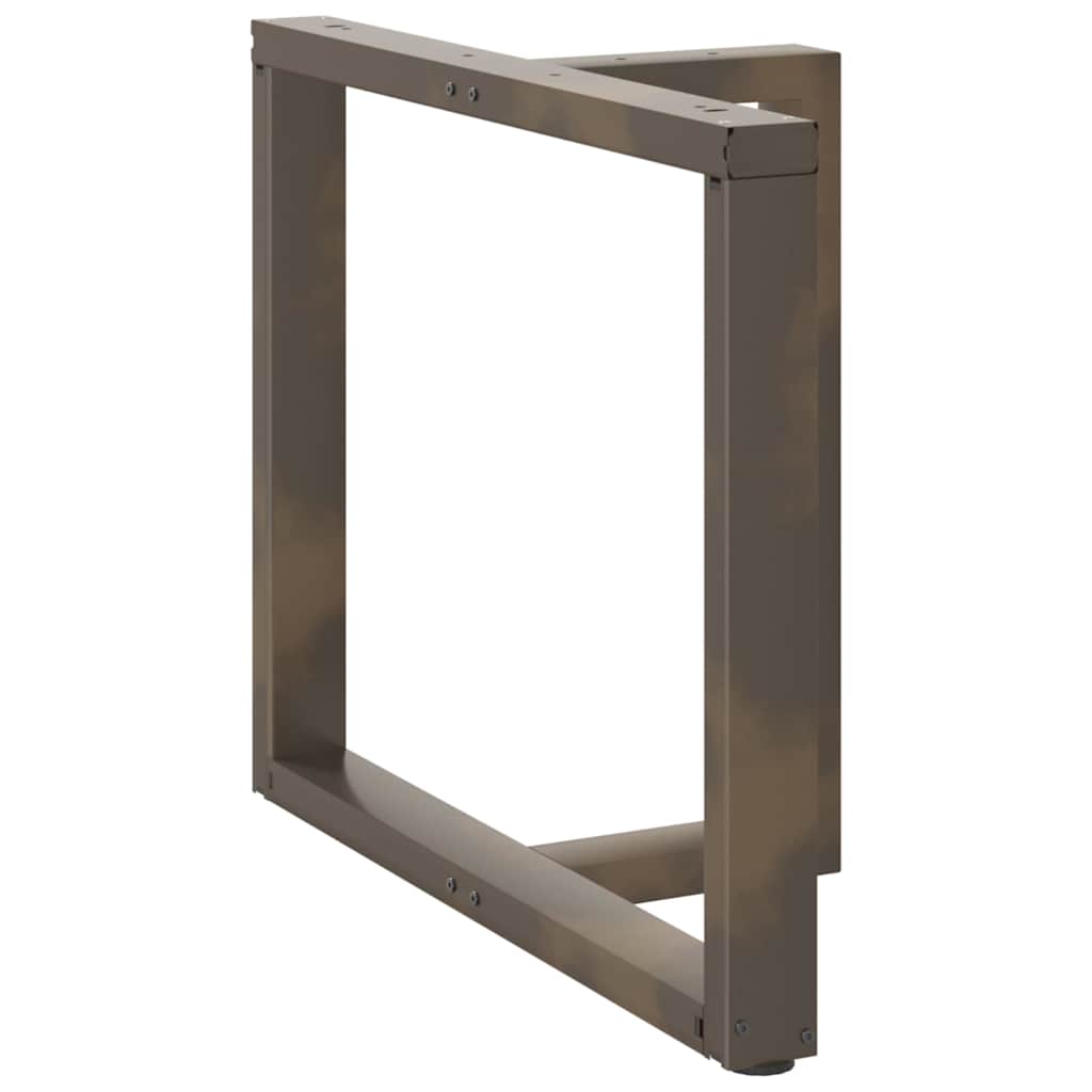 spisebordsben T-formet 2 stk. sort 100x35x(72-73) cm stål