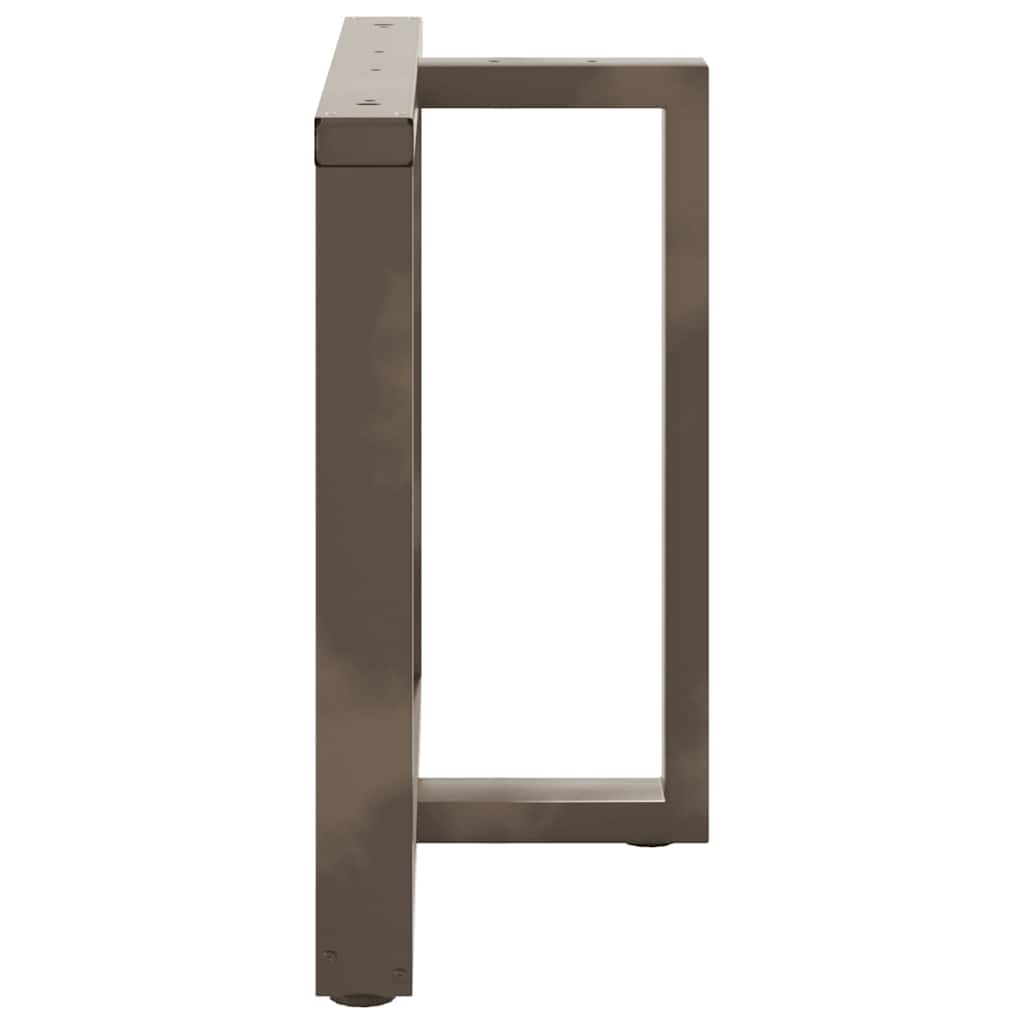 spisebordsben T-formet 2 stk. sort 100x35x(72-73) cm stål