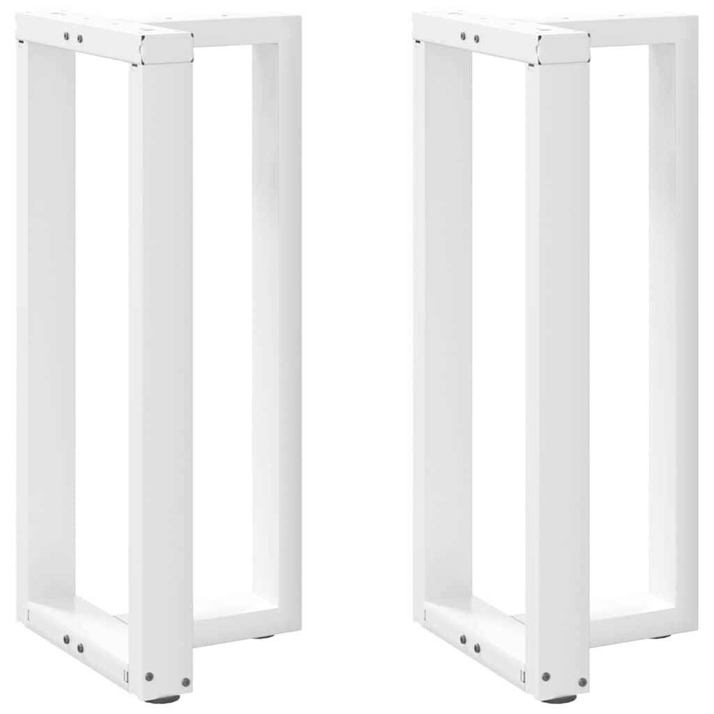 barbordsben T-formet 2 stk. hvid 40x35x(90-91) cm stål