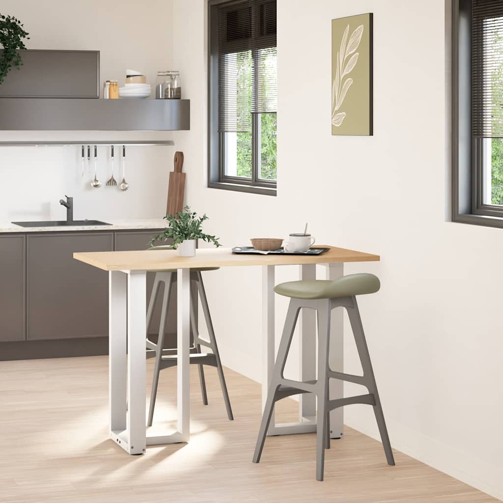 barbordsben T-formet 2 stk. hvid 40x35x(90-91) cm stål