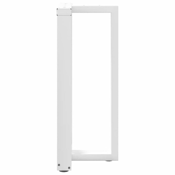 barbordsben T-formet 2 stk. hvid 40x35x(90-91) cm stål