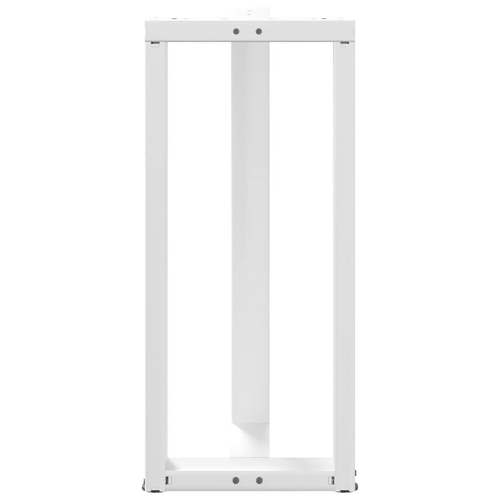 barbordsben T-formet 2 stk. hvid 40x35x(90-91) cm stål