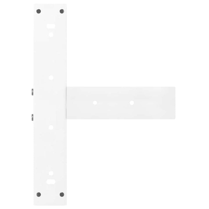 barbordsben T-formet 2 stk. hvid 40x35x(90-91) cm stål