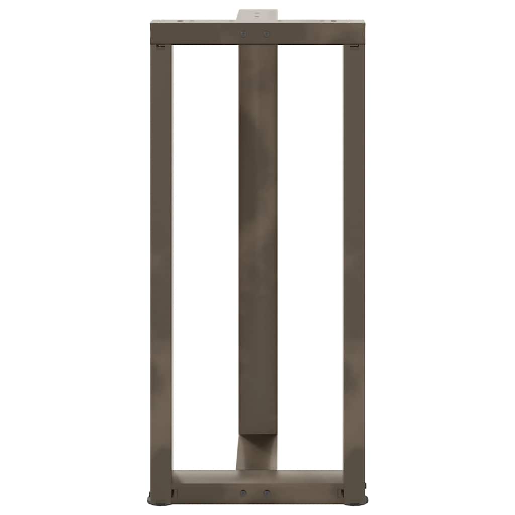 barbordsben T-formet 2 stk. sort 40x35x(90-91) cm stål