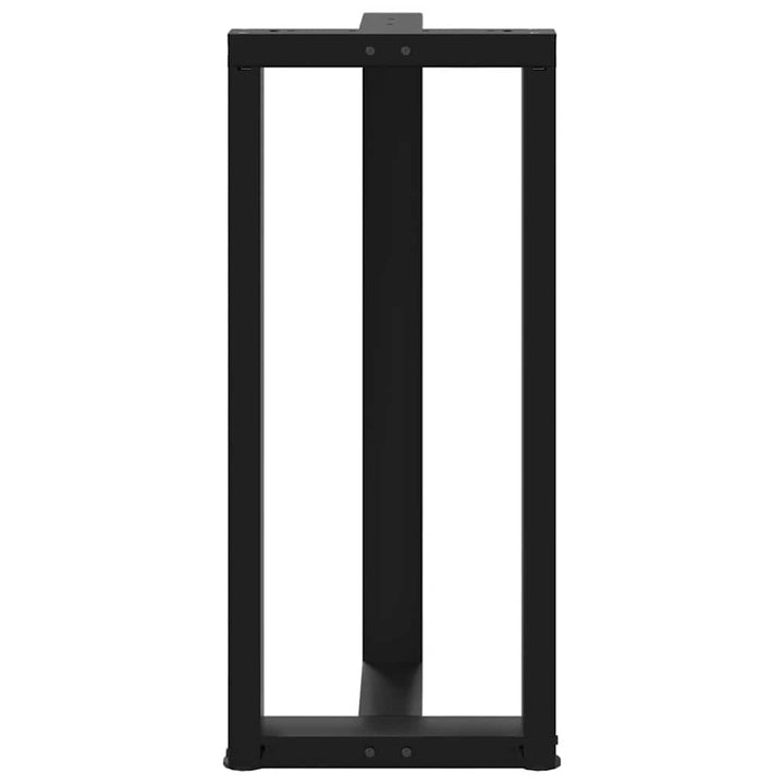 barbordsben T-formet 2 stk. sort 50x35x(90-91) cm stål