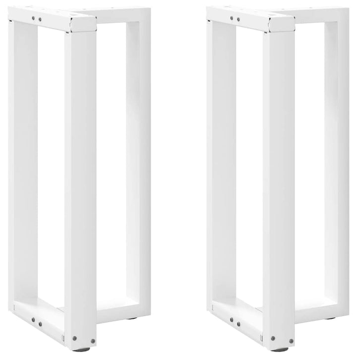 barbordsben T-formet 2 stk. hvid 50x35x(90-91) cm stål